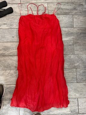 Banana republic Red Spaghetti Strap Maxi Dress